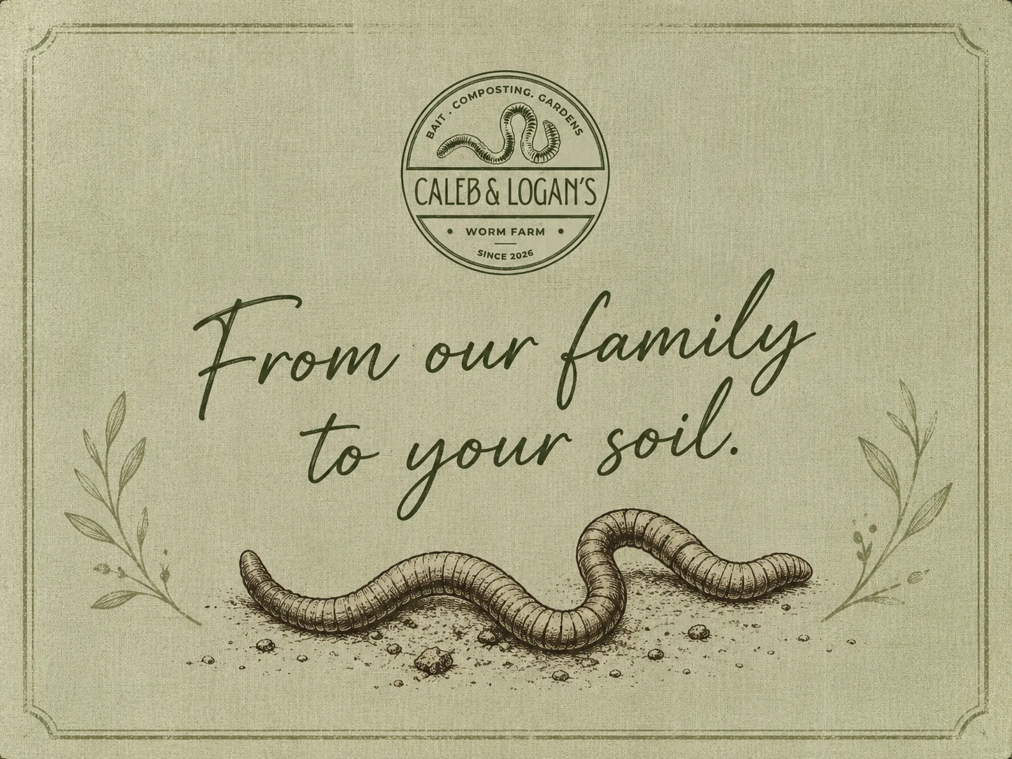 From our family to your soil