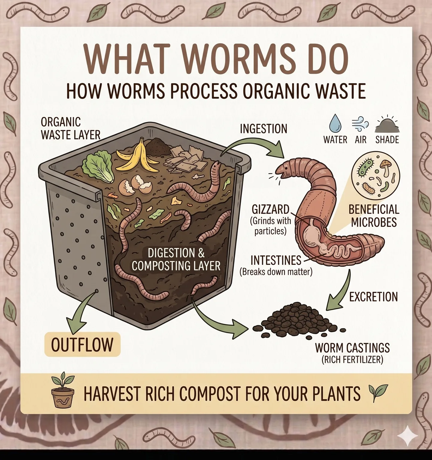 What worms do infographic